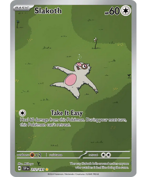 Scarlet & Violet Surging Sparks 212/191 - Slakoth [Illustration Rare]